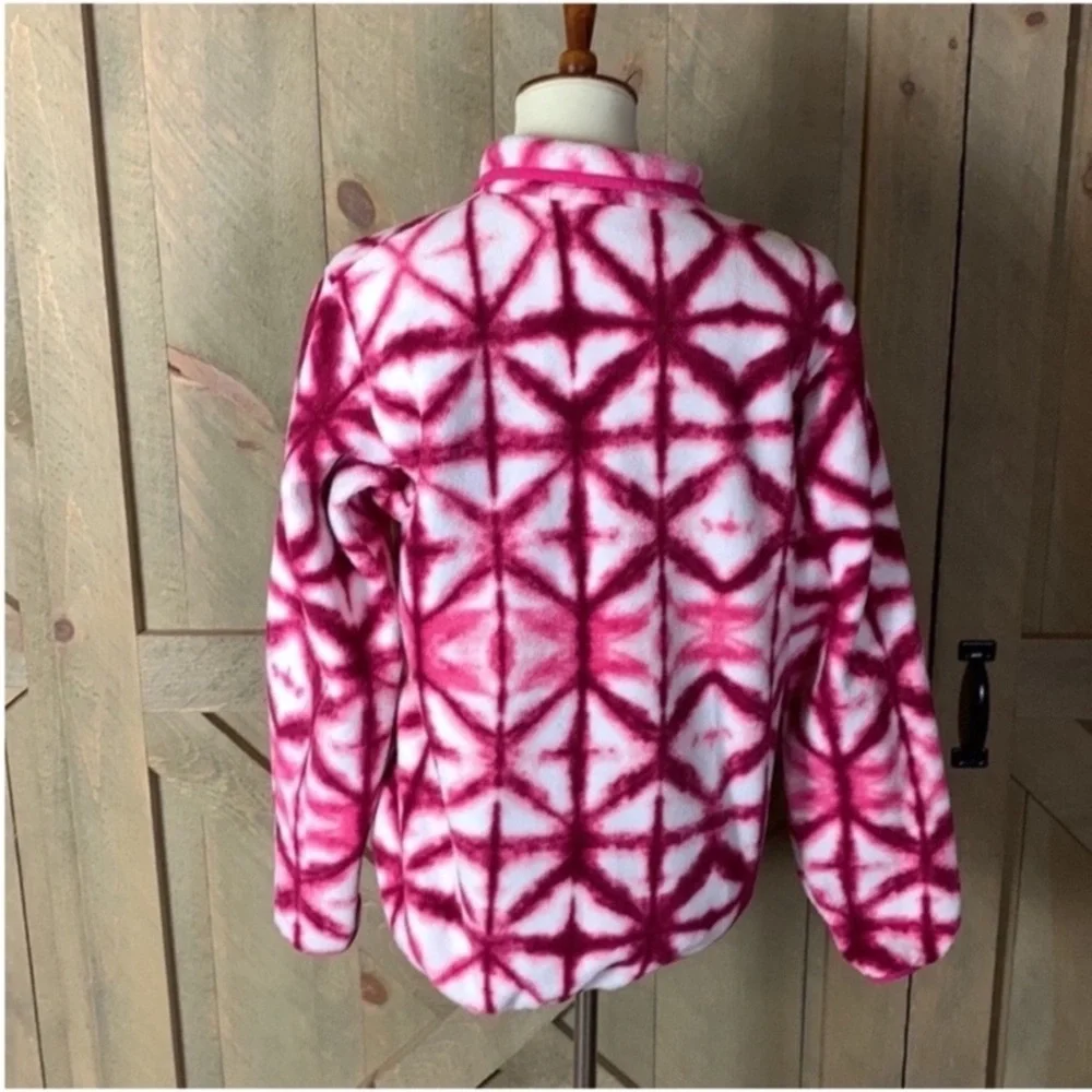 Patagonia T-Snap Pink tie-dye Synchilla Shibori Fleece pullover jacket Medium